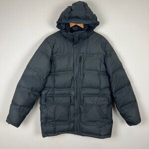 LL Bean Puffer Jacket Mens Medium Black‎ Down DownTek Classic Parka Coat 295958